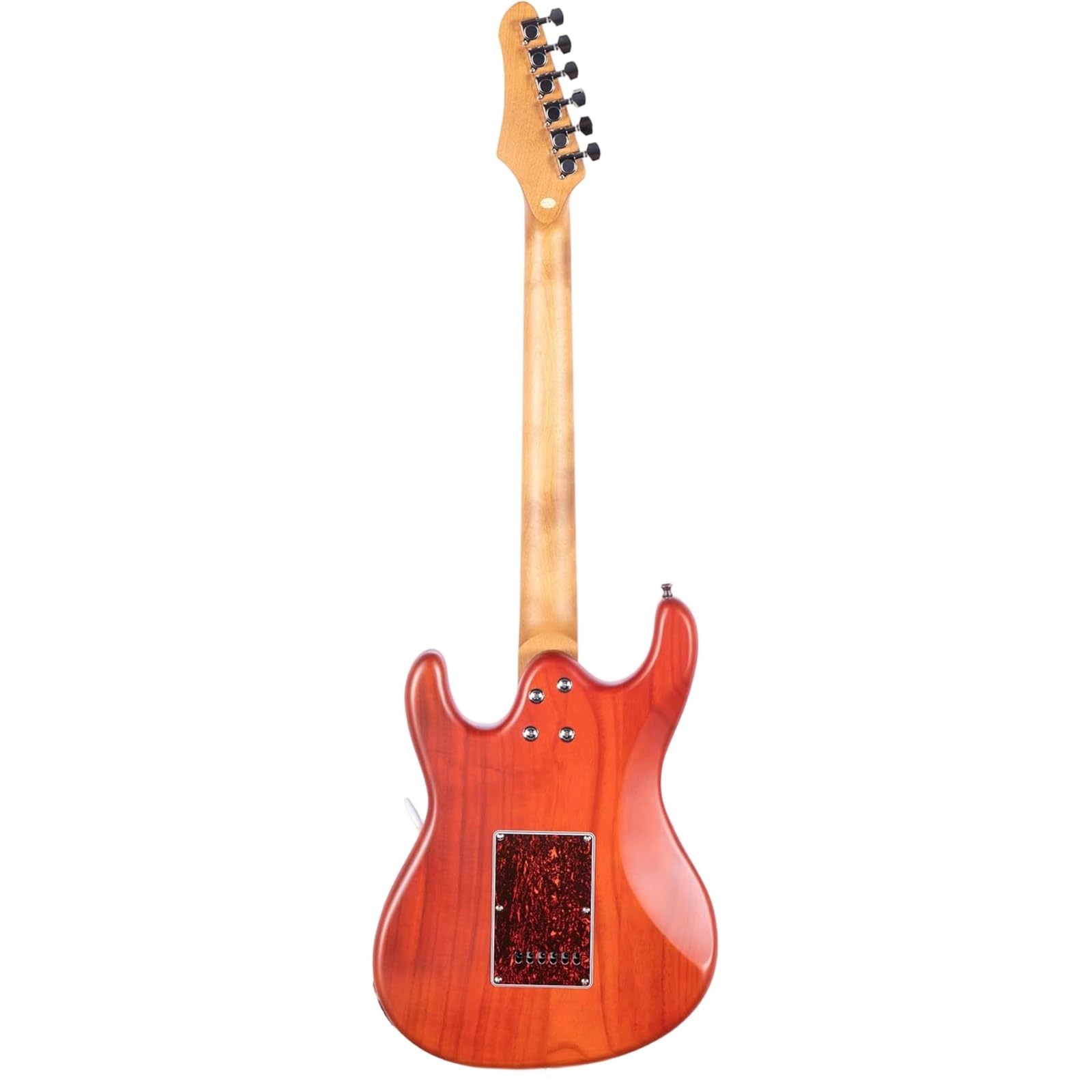 Chitarra Elettrica Strumenti Musicali Chitarra Elettrica Solid Body SSH Paulownia Per Principianti Regolabile 7 Corde Prestazioni Professionali(Ebony)