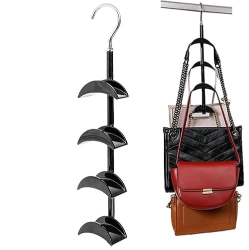 yakermur Cintre de sac – Organiseur de sac fourre-tout, organiseur de placard, support rotatif pour sac à dos pour fourre-tout, gilet, soutien-gorge, cravate, ceinture, châle, chapeau, sous-vêtements