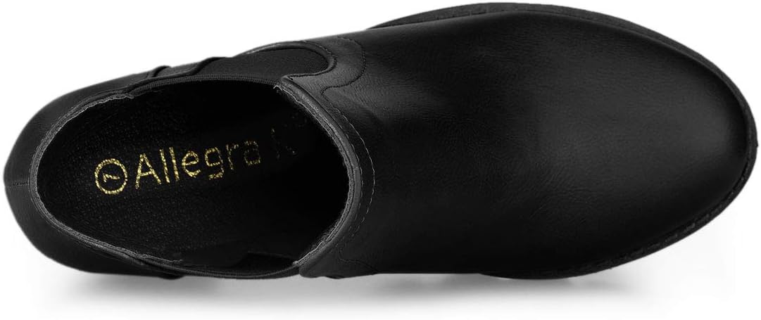 Allegra K Women's Lug Sole Chunky Heel Chelsea Ankle Boots - Image 5