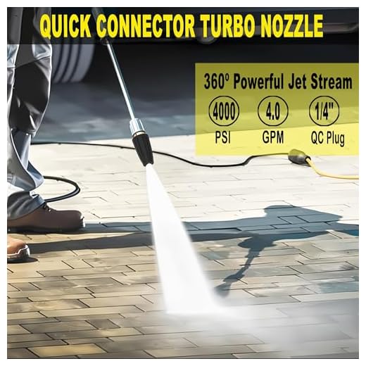 Selkie 4000 PSI Turbo Nozzle with Spray Tips