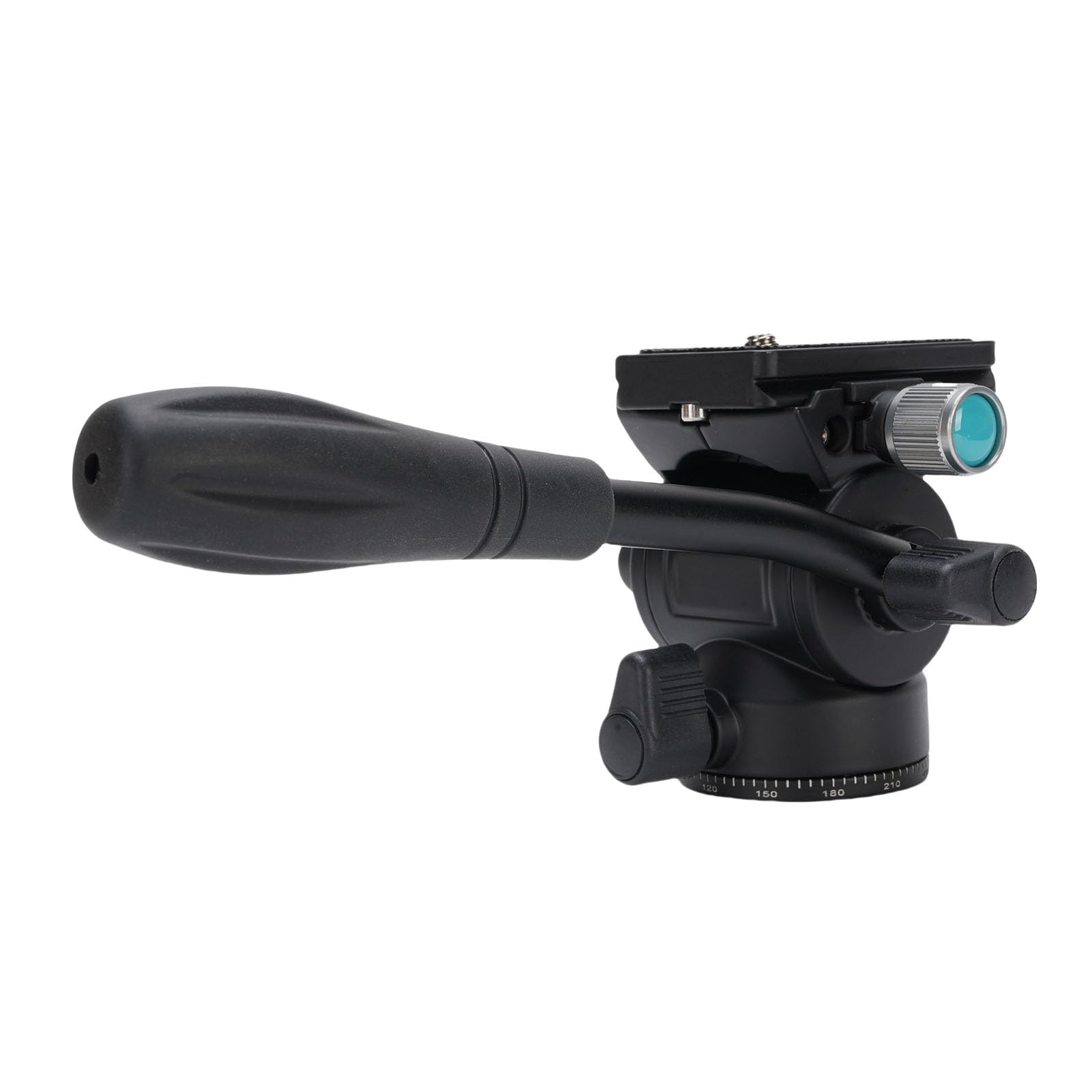 Srliya Testa per Treppiede Video Panoramica a 360° con Sfera Idraulica e Impugnatura in Acciaio per Movimenti Fluidi, capacità di Carico di 5 Kg, per Appassionati di Fotografia, Argento