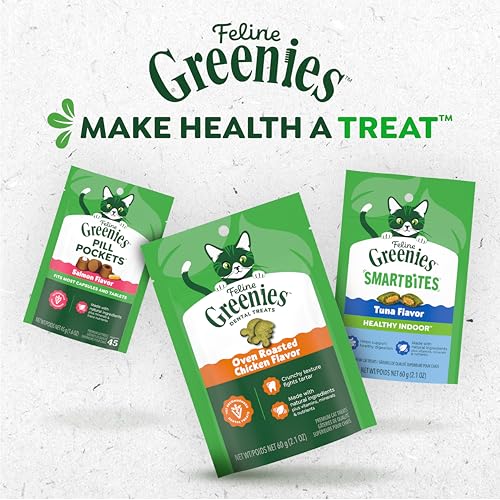 Greenies Feline Smartbites Skin & Fur Health Cat Treats, Salmon, 4.6 oz - image 9