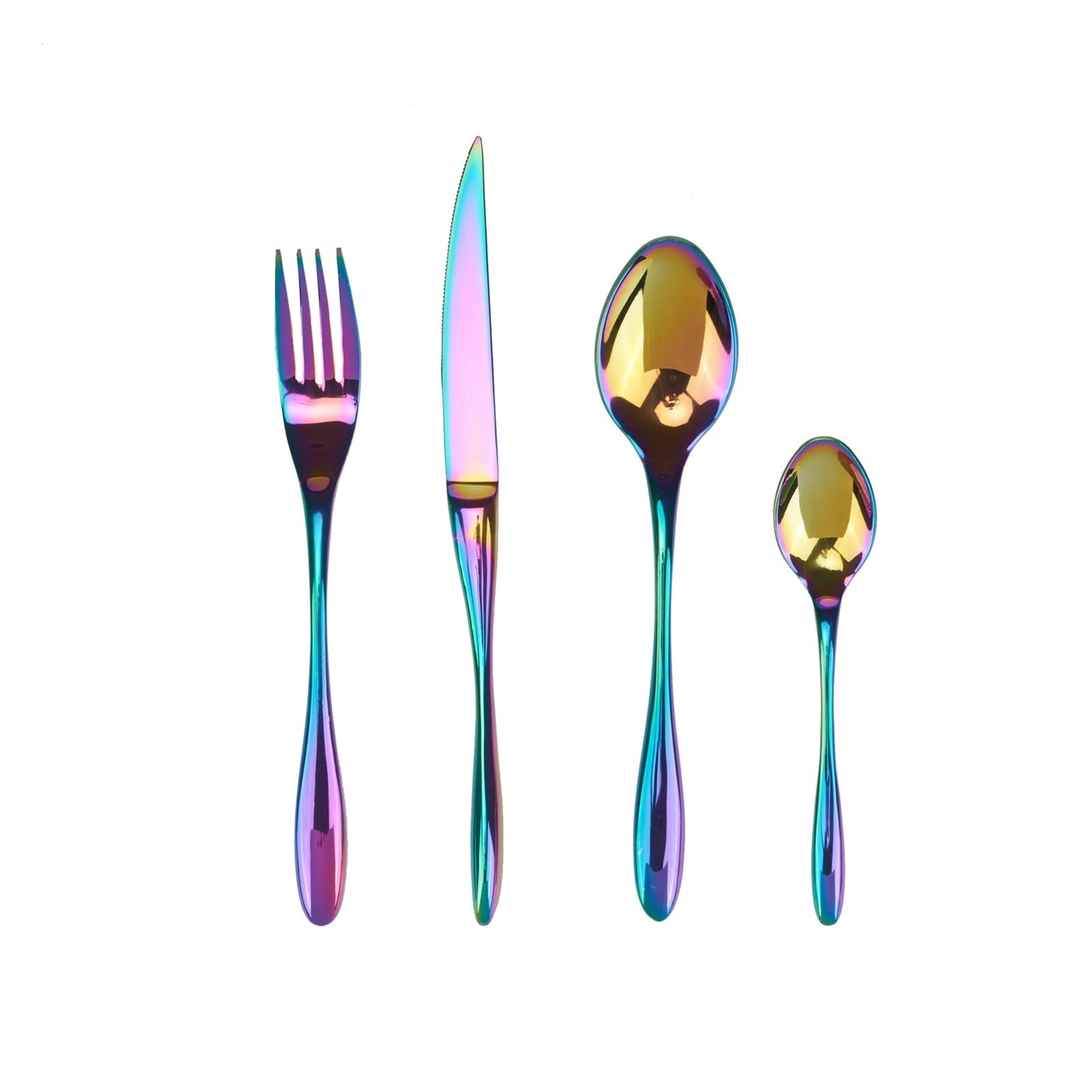 Party 18/10 Eco Friendly Acciaio Inox Posate Set Oro Cena Coltello Forchetta Cucchiaio Cucina Stoviglie Set di Stoviglie 4 Pezzi/Set Eccezionale