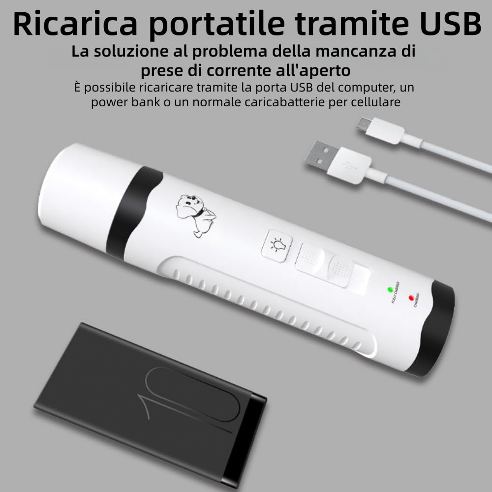 MEIION Hiwoof Smooth Groom - Lima Elettrica per Cani Silenziosa, Lima Unghie Cani Piccoli e Grandi, Lima per Unghie silenziosa con Luce LED