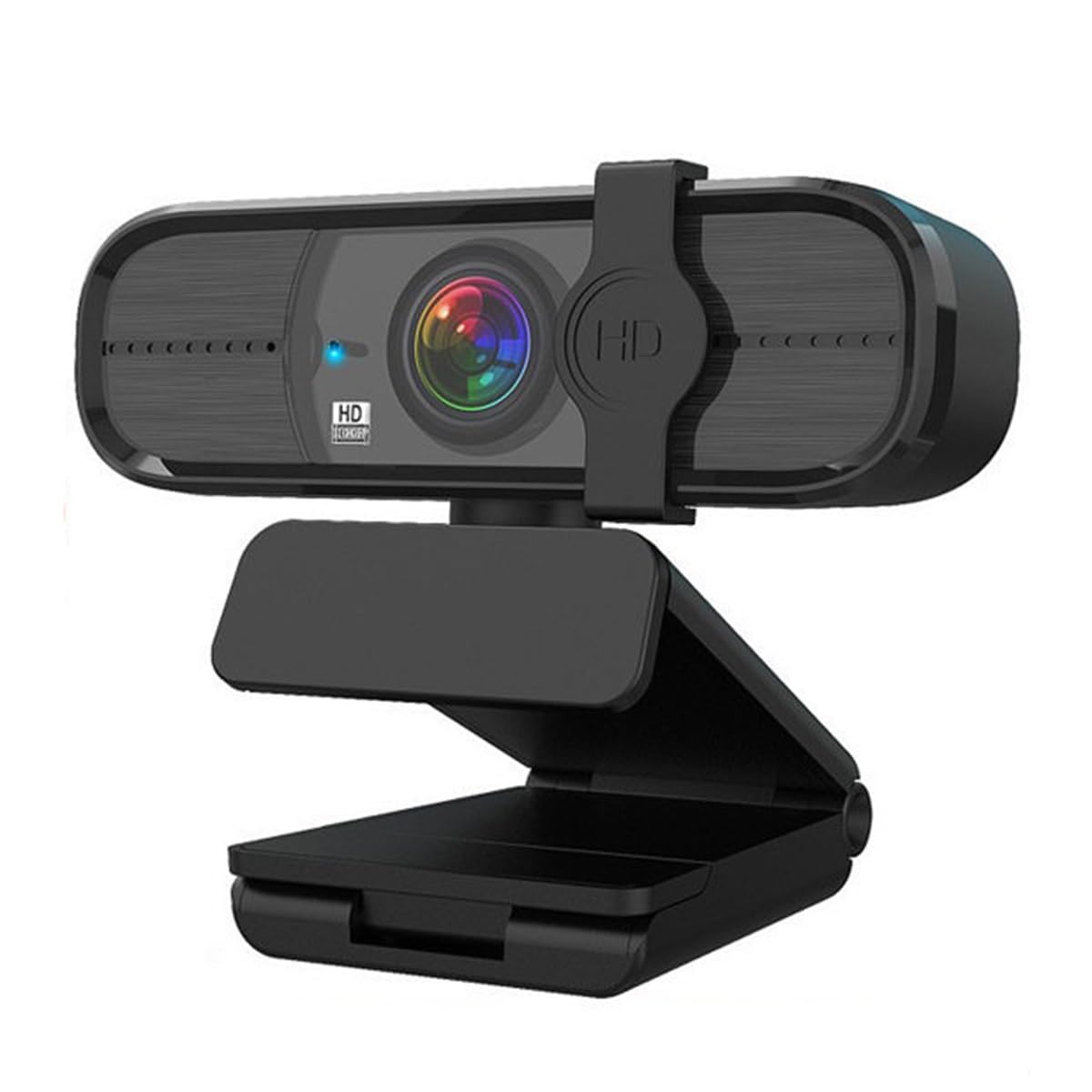 GIZNXBA Webcam for PC Laptop Desktop Computer, USB Webcam with Microphone, 360° Rotation Pan & Tilt, Privacy Shutter, Streaming Camera, for Meeting/Online Video Calls(Black B,2K)-image-43