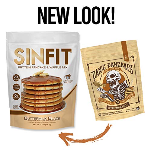 SinFit (Sinister Labs) Protein Pancake and Waffle Mix, Buttermilk Blaze, 20g Whey Isolate, Whole Grain, Oat Flour, No Added Sugar (11.5 oz Bag - 1 Pack - Packaging May Vary) - Thumbnail 3