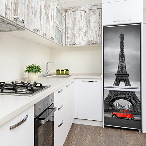 Vinilo para nevera de Torre Eiffel Tulup 60x180 cm película autoadhesiva cocina 4