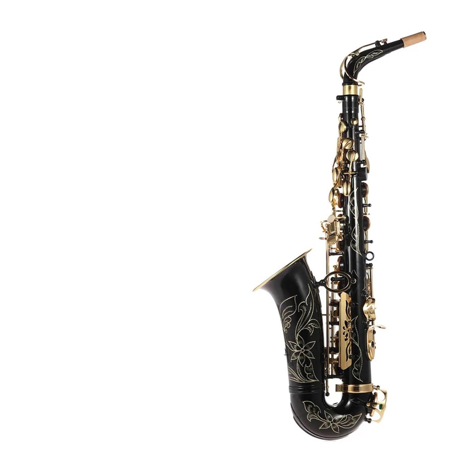 Saxofón Saxofón Alto EB, Instrumento De Viento De Madera En Mi Bemol Dorado Lacado con Accesorios