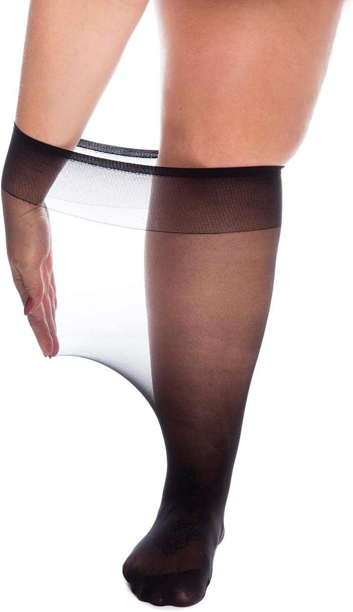 All WomanSuper Wide Knee Highs 20 Denier 37" Stretch Stockings