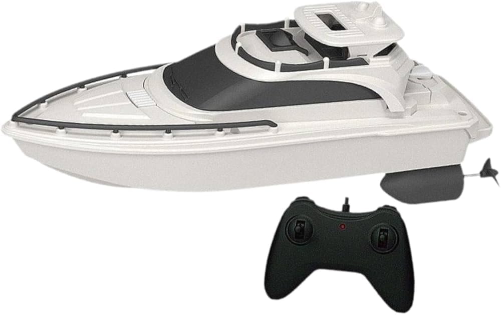 RC Speed Boat, White and Black, Remote Control Toy for Kids-image-13