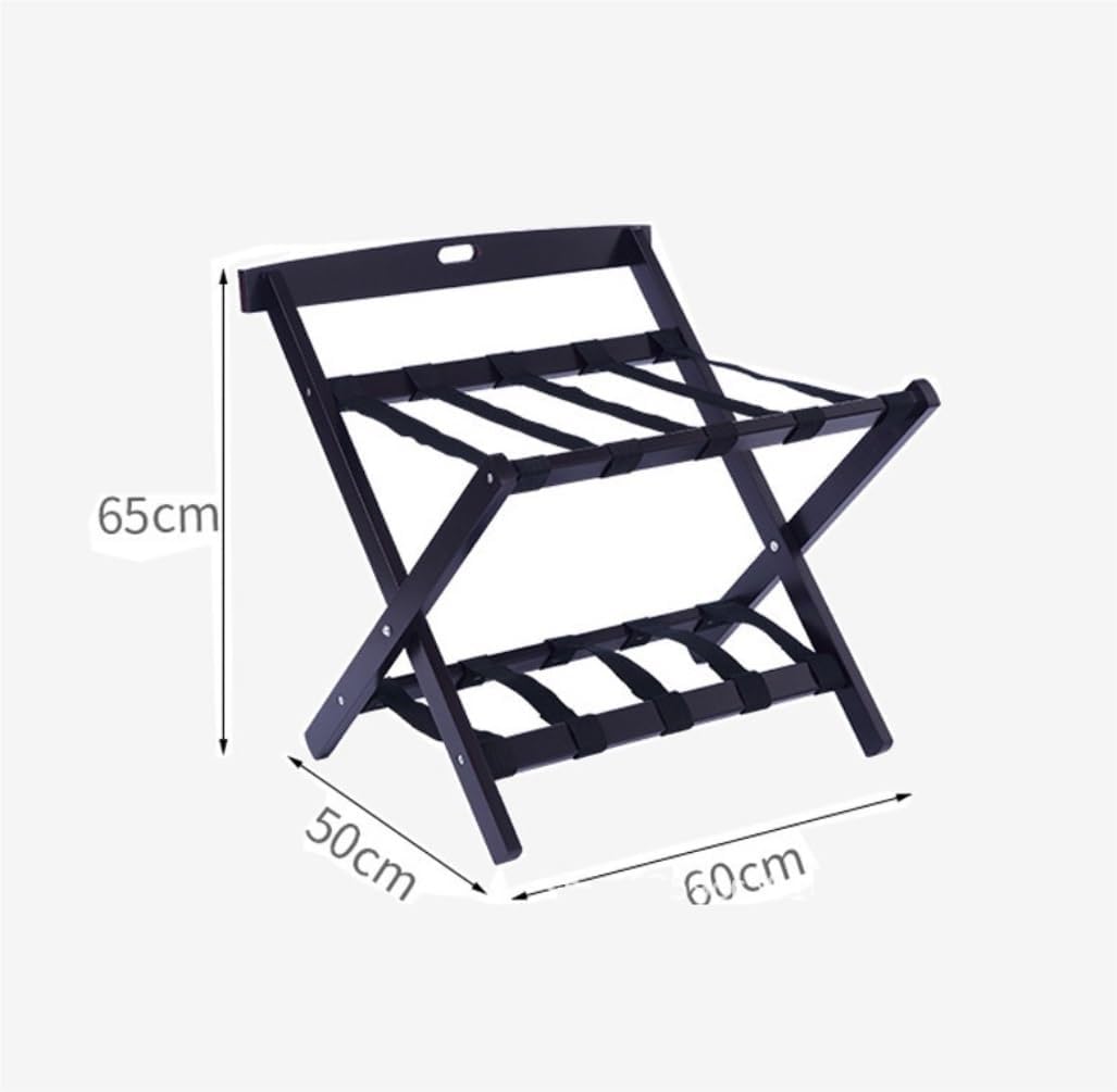折りたたみ式スーツケーススタンド ゲストルーム ベッドルーム ホテル用 二層折りたたみ荷物木製ラック床から天井までハンドバッグブラケ