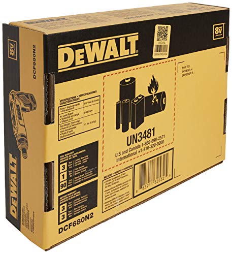 DEWALT 8V MAX Cordless Screwdriver Kit, Gyroscopic, 2 Batteries (DCF680N2)