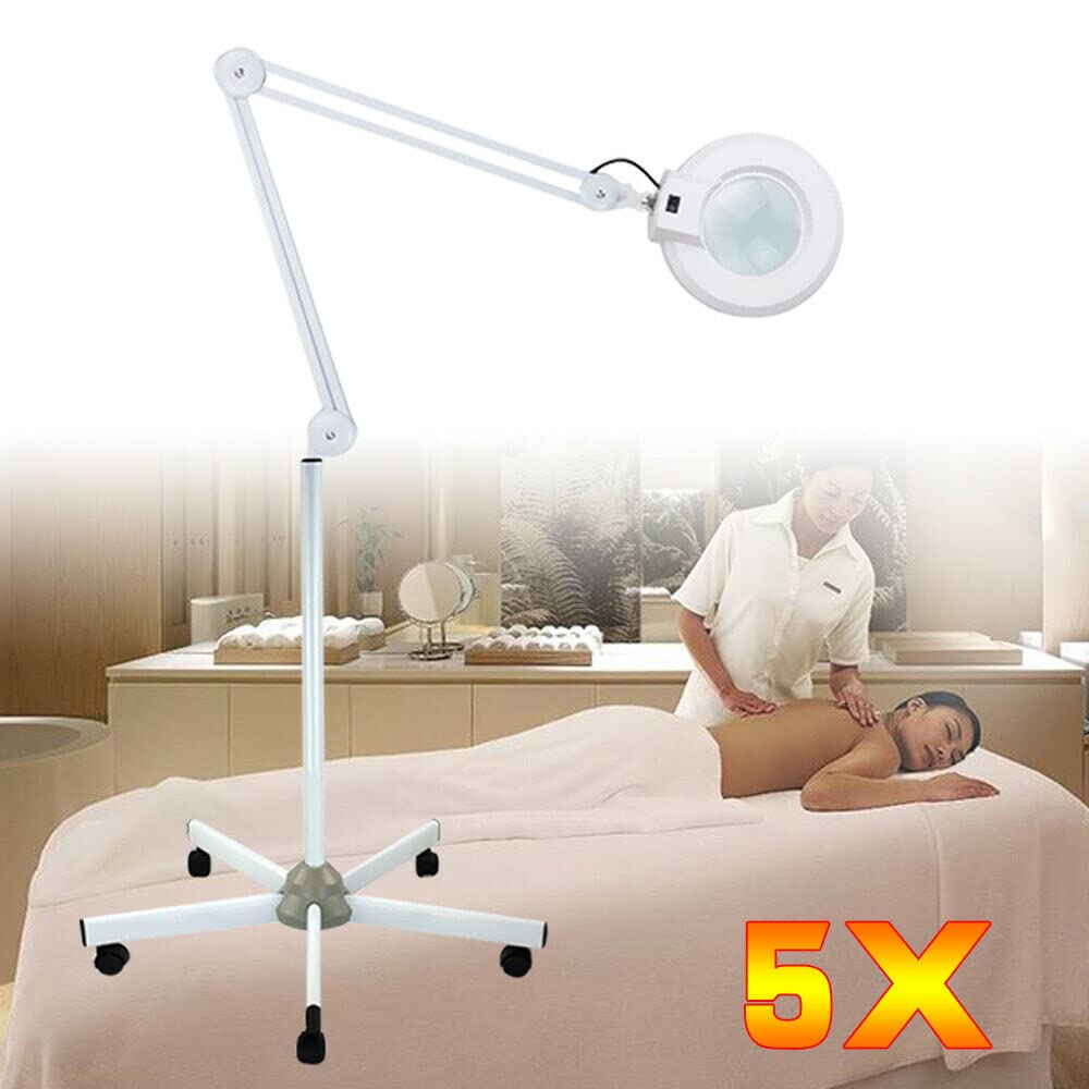 8 x dioptrie vergrootlamp cosmetische lamp koud licht cosmetica loep staande loep LED vergrootglas cosmetische lamp rolstatief vergrootlamp cosmetica werklamp
