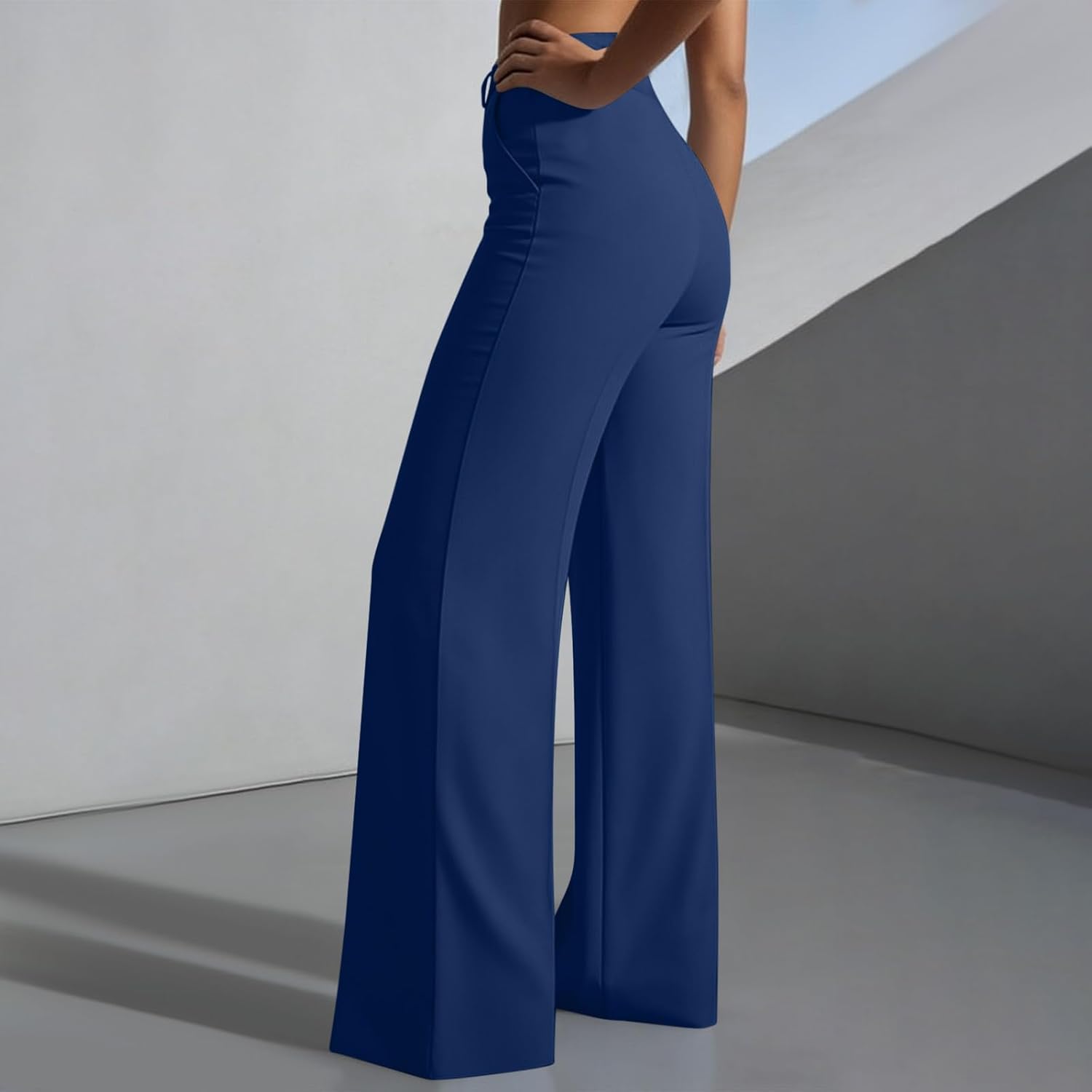 Womens Wide Leg Dress Pants 2026 Business Casual Flowy Work Palazzo Pants High Waisted Slacks Trousers Trendy Clothes