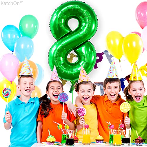 Image of KatchOn Green 8 Balloon Number - 40 Inch, Green 8 Balloon, Birthday Decor | Foil Green Number 8 Balloons, Green 8 Balloon, Green 8 Balloon for Green Birthday Decorations, 8th Anniversary Decorations