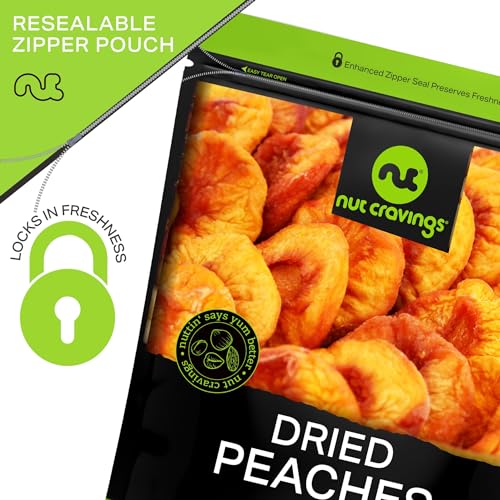Nut Cravings NC_DRIED_PEACHES_32_OUNCE Dry Fruits - Sun Dried California Peaches thumb #5