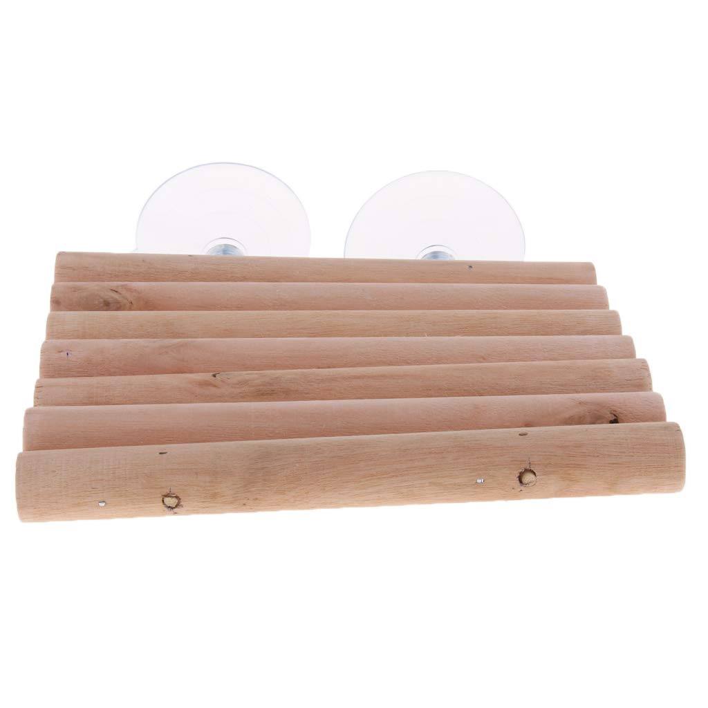 perfk Holz Sonnenbad Wasser Insel Terrasse für Aquarium, L