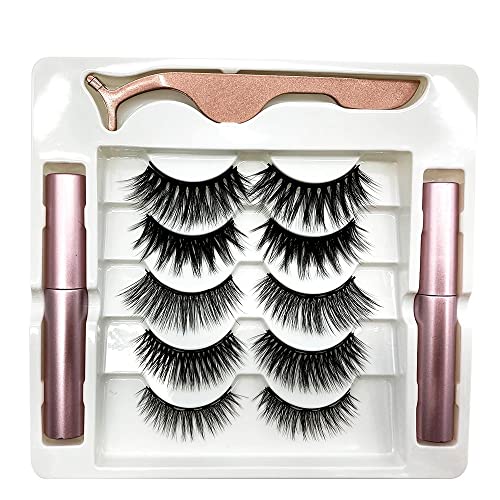 Faux cils magnétiques volumisants avec kit eye-liner et pince de pose