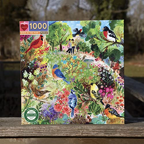 Eeboo: Piece And Love Birds In The Park 1000 Piece Adult Square Jigsaw Puzzle, High Quality Jigsaw Puzzle For Adults And Families, Includes Glossy, Sturdy Pieces And Minimal Puzzle Dust #TOP3
