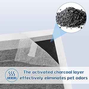 Activated Charcoal Training Pads for Dogs, Thickened Carbon Disposable Puppy Pads Pee Pads 22"x23", 40-Counts , Super Absorbent & Leak-Proof & Odor Eliminating Activated Charcoal Training Pads for Dogs, Thickened Carbon Disposable Puppy Pads Pee Pads 22″x23″, 40-Counts , Super Absorbent & Leak-Proof & Odor Eliminating