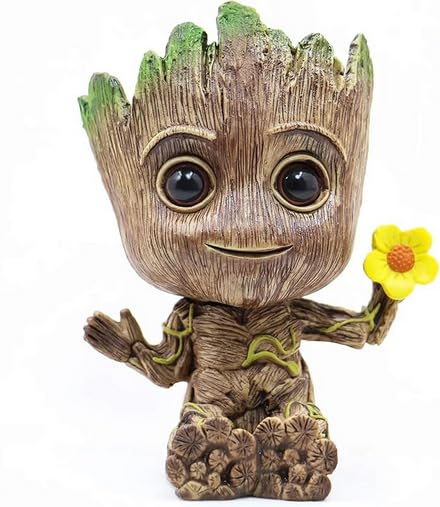Generico Kraja I'm Baby Groot – Maceta para plantas y bolígrafos de la película clásica, perfecto como regalo, se llama Io Sono Groot 13 x 11 x 7 Flor (Flor)