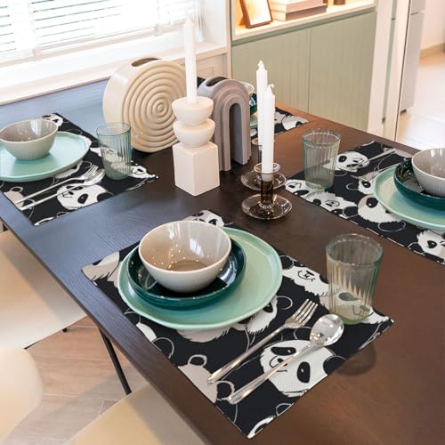 Set de table panda pour repas enfant et decoration de cuisine lavable - 7