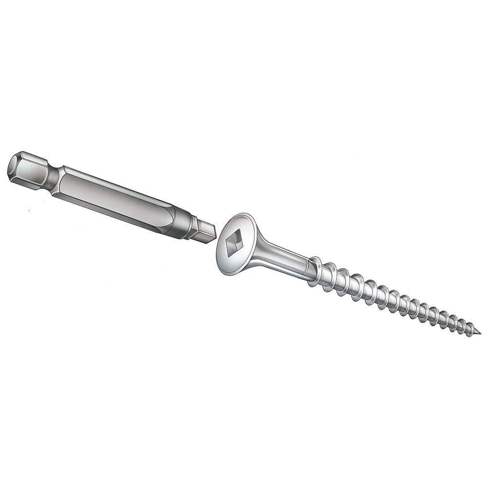 Square Drive Bits - 2” Long Impact Driver Bit Set w/Hardened