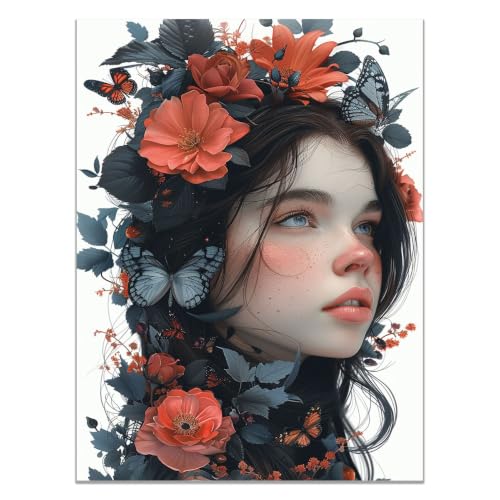 Tableau toile femme papillon pour créer une ambiance zen dans votre salle de bain