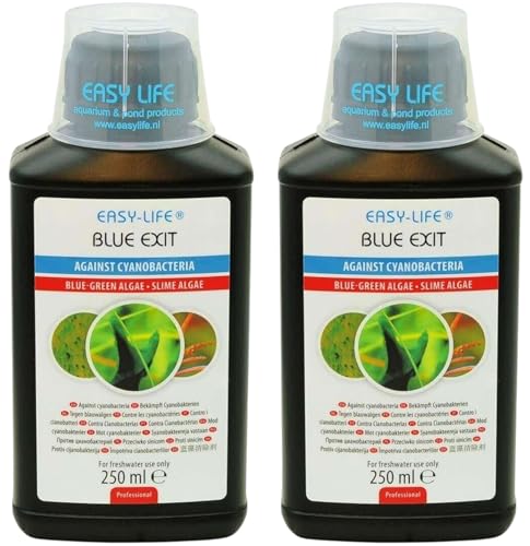 Easy Life Blue Exit 2er Pack – 2X 250 ml Behandlung gegen Blaualgen im Aquarium, bekämpft effektiv Cyanobakterien, einfache Anwendung, sicher für Fische und Pflanzen