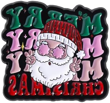 Cartoon Santa Thumbs-Up Legierung Brosche Pin für Rucksack Weihnachten und Feier Festliches Revers Abzeichen, Einheitsgröße, Wie beschrieben