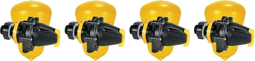 Jobe Valves J-MFV0075DLT 82026 Megaflow Valve 3/4", Yellow/Black – High Flow Float Valve for Livestock Water Troughs, Up to 90 GPM, Underwater Mount, GF Nylon Construction