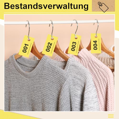 Nezyo 1-200 Nummeriert Garderobenmarken Doppelnummern Blöcke 3 x 20 cm, Perforiertes, Garderobenmarken Nummernblock Garderobe Tombola Lose für Garderobe Events Party Messen