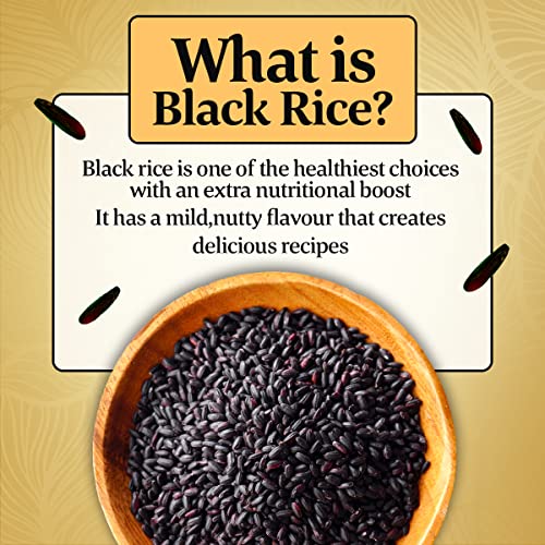 Image of Daawat Black Rice Immuno Plus 1KG Pack - Superfood with High Protein, Rich Antioxidants, Minerals & Low Fat - Whole Grain (Pack of 3)