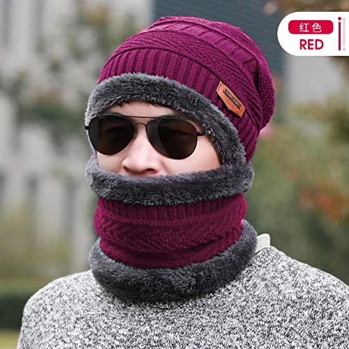 Bonnet tricoté chapeau d'automne hiver chaud hommes en velours épais