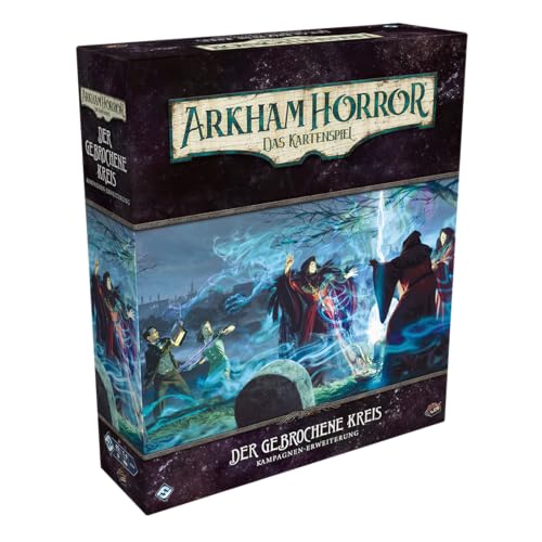 Fantasy Flight Games, Arkham Horror: LCG – Der gebrochene Kreis, Kampagnen-Erweiterung, Expertenspiel, Kartenspiel, 1-4 Spieler, Ab 14+ Jahren, 45 Minuten je Spieler, Deutsch