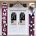 BlissYard 4th of July Door Banner Set Patriotic American Flag Porch Decorations God Bless America Hanging Sign for Front Door Independence Day Outdoor Decor Memorial Day Veterans Party Banner