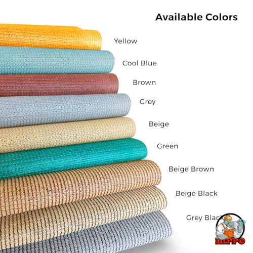 Image of HIPPO 150 GSM Outdoor Sun Blocking Balcony Eyelet /Grommet CurtainsCurtains Sun & UV Protection, Light Filtering Window Curtain (Beige, 3FTX4.5FT, 1PC)