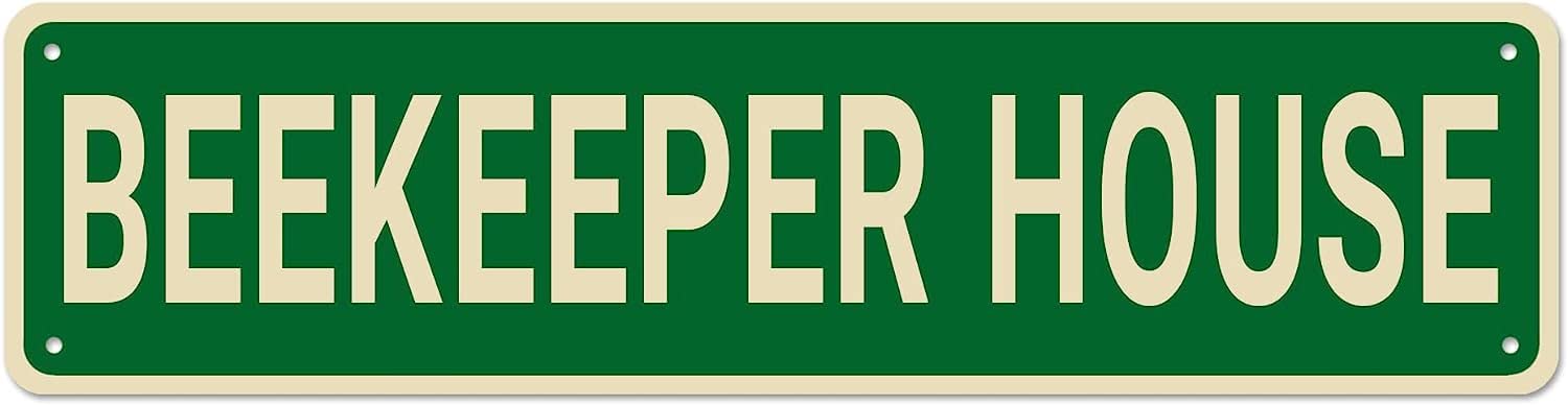 Sitrmgh Sign Beekeeper House Beekeeper Decor Beekeeper Beekeeper Gift, Funny Wall Decor For Home/Office/Man Cave, Quality Metal S 16X4 Inch