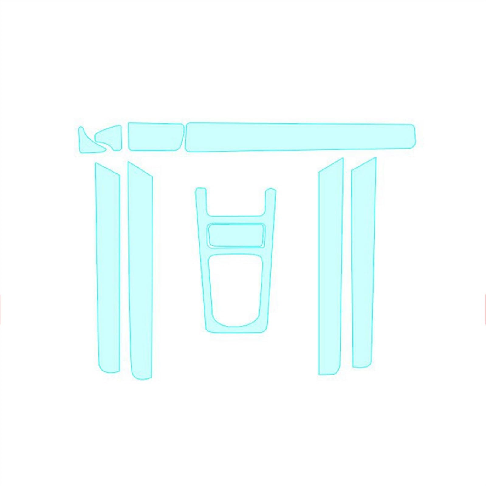 Film transparent de console centrale Porsche Cayenne 958 Premium