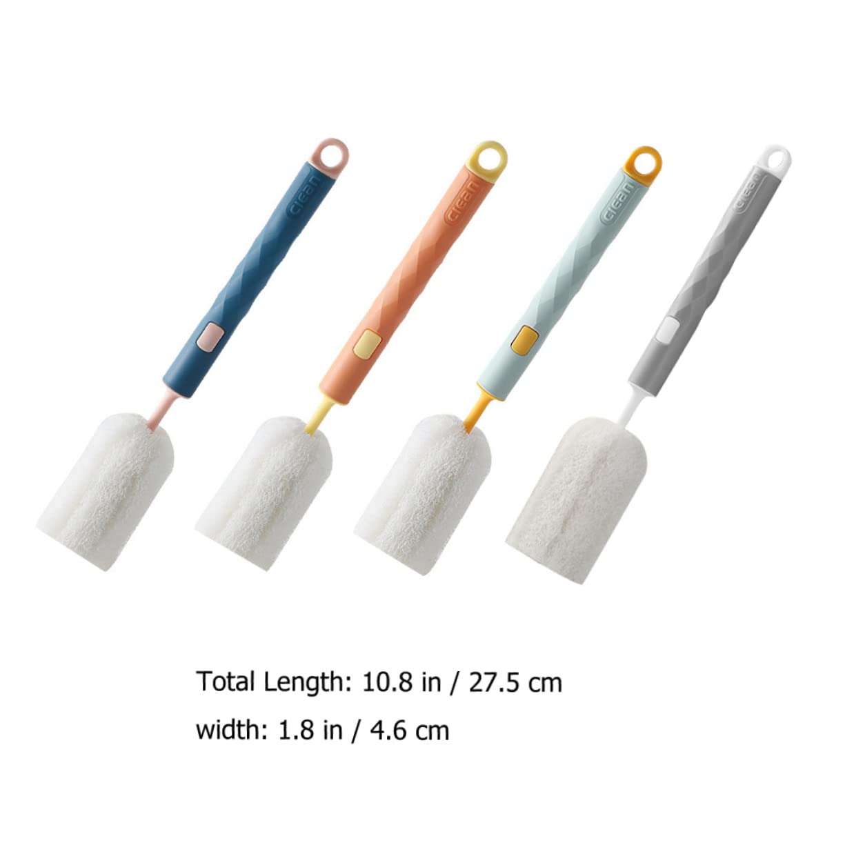 ibasenice 8piezas Escobilla para Biberones De Mango Limpiador Multifuncional para Botellas y Vasos Diseño Desmontable y Ligero para Uso Cocina y Viajes