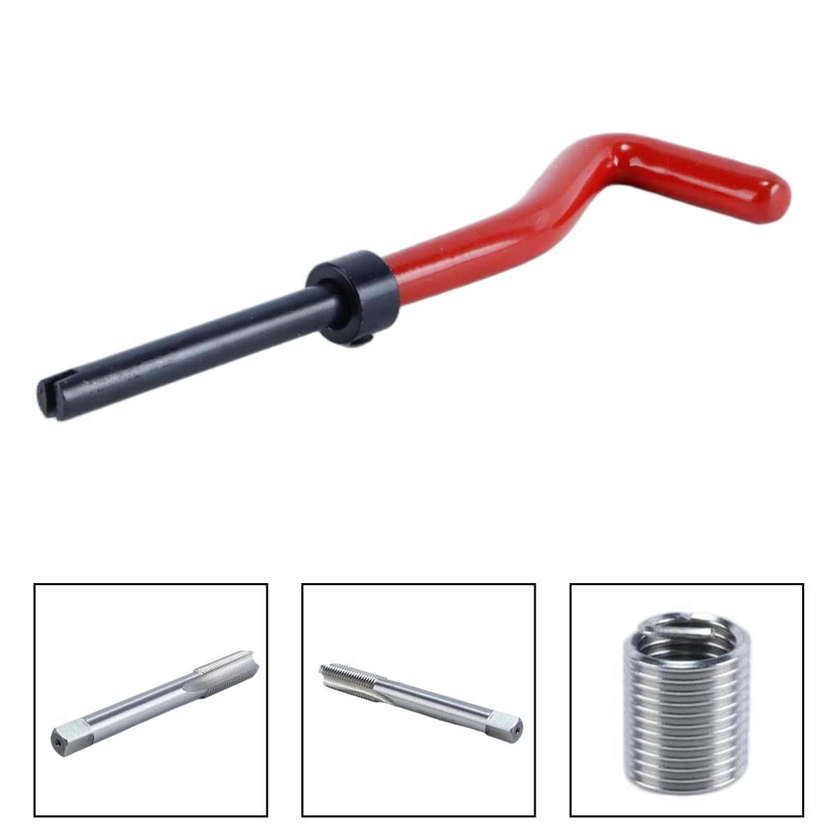 Kit Di Riparazione Filettature M9x1,25mm Helicoil Strumenti Di Riparazione Filettature Kit Di Inserti Per Fili Set Di Utensili Manuali Compatibili Per Riparazione Auto, 25 Pezzi