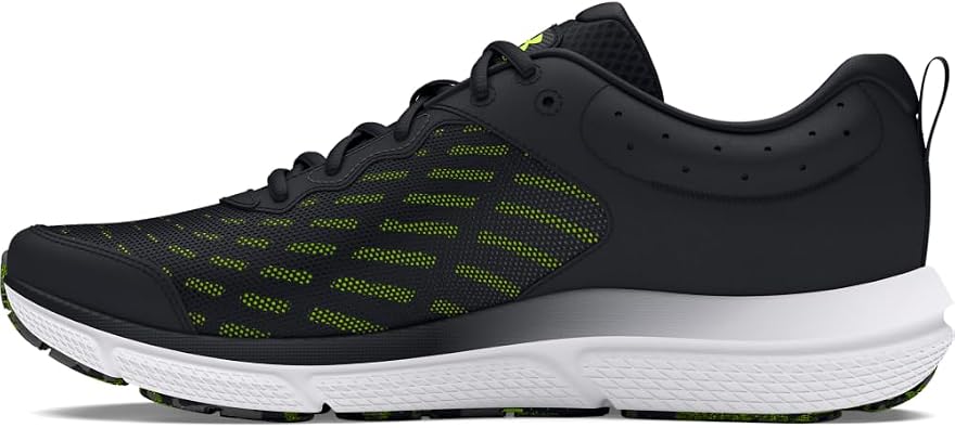 Under Armour Men's Charged Assert 10 Shoes, (004) Black/Black/High Vis Yellow, 8.5 UK