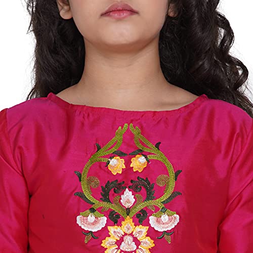 Image of Bitiya By Bhama Girl's Silk Kurta