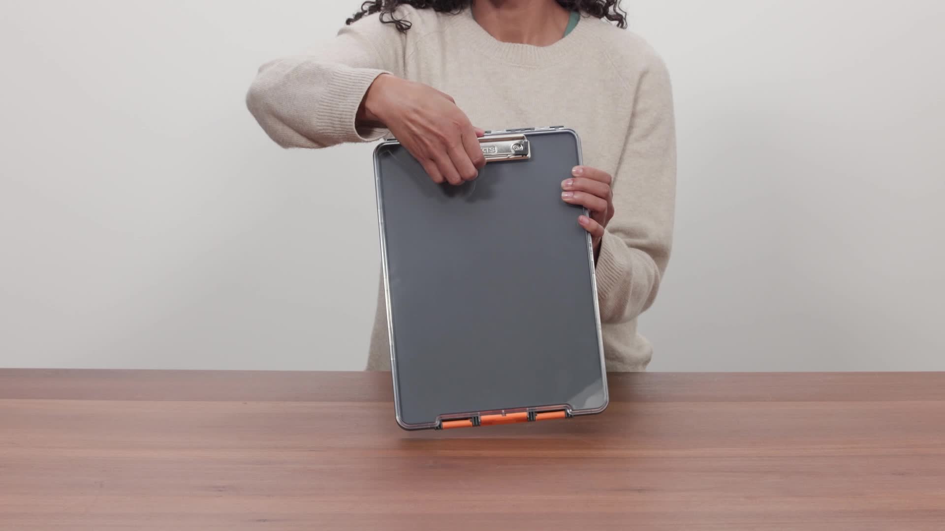 Dexas 3517-804 Slimcase 2 Storage Clipboard With Side Opening, Neon Orange 84297210120 - View #7