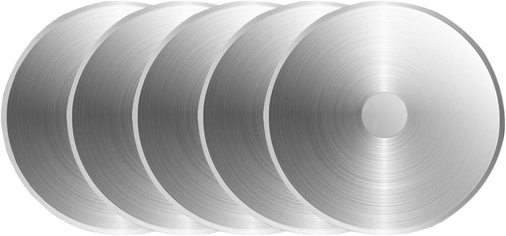 SOMOLUX 60mm Rotary Blades Compatible with Fiskars 60mm Rotary Cutter Perfect for Sewing Arts Crafts, Sharp, and Durable 5 Pack (Round hole 10mm)