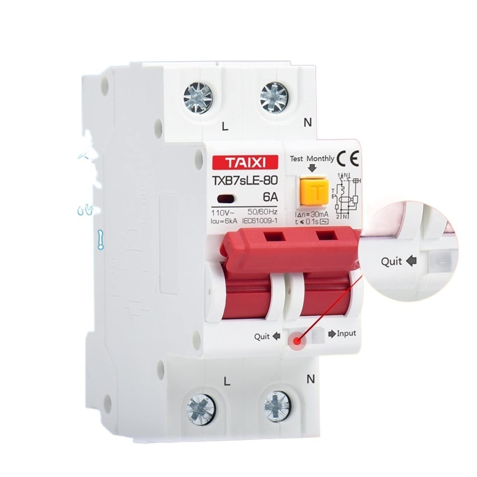 SaNzia Dialable Leakage 110V American Standard Circuit Breaker 2P
