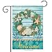 Briarwood Lane Coastal Wreath Summer Garden Flag Welcome Nautical Shells 12.5" x 18"