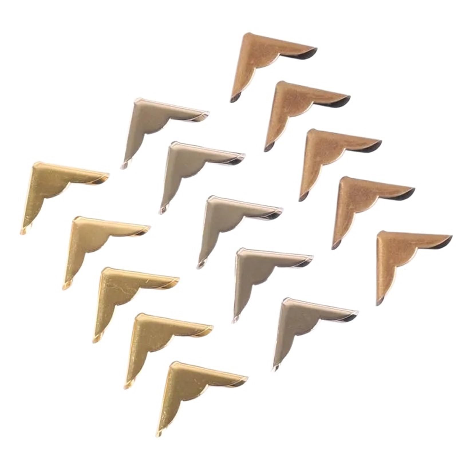 Metal Bag Corner Protector 50pcs 22x22mm Antique Metal Book Scrapbooking Notebook Albums Menus Folders Corner Protectors Bronze Tone for Home Decorative(Bronze)