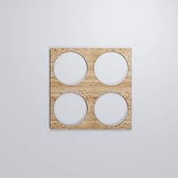 Vista 105 de 23 3/8"W X 23 3/8"H Large Wembley Decorativos Paneles De Pared De Madera De Calado, Aliso