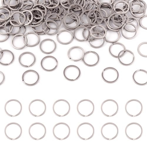 Pandahall 100 Pieces 3/4 inch 304 Stainless Steel Split Key Rings Metal Round Key Chain Rings for Home Car Office Keys Jewelry Making